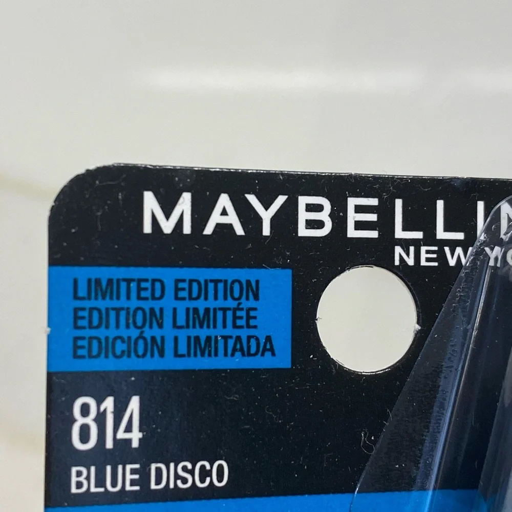 MAYBELLINE BLUE DISCO LINER & LIPSTICK NEW